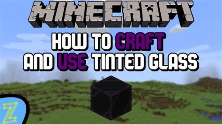 How do you make tinted glass in minecraft