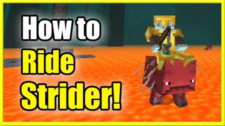 How do you ride a strider in minecraft
