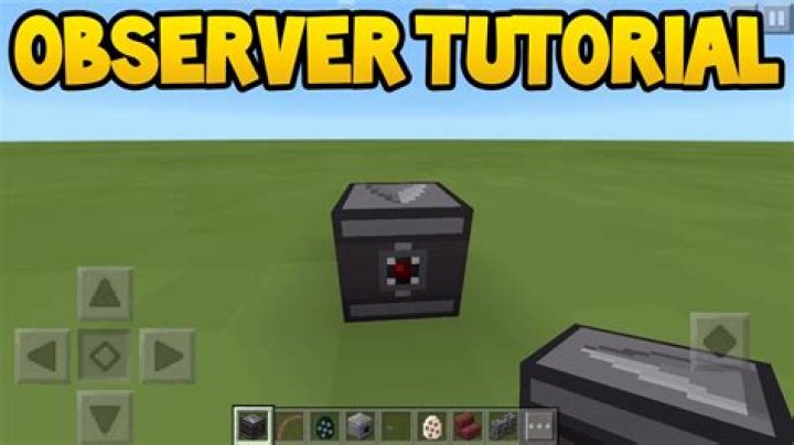 How do you use a observer in minecraft