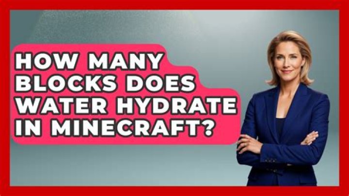 How many blocks does water hydrate in minecraft