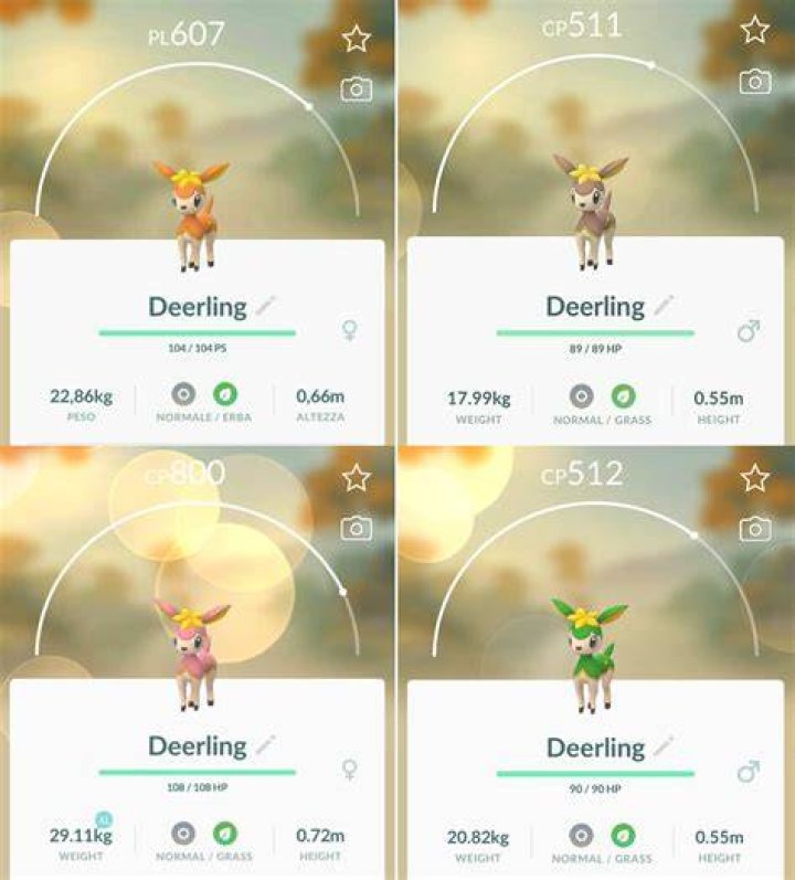 How many deerling in pokemon go