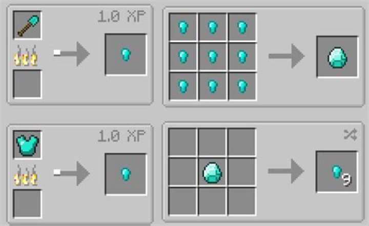 How much diamond for a full set minecraft