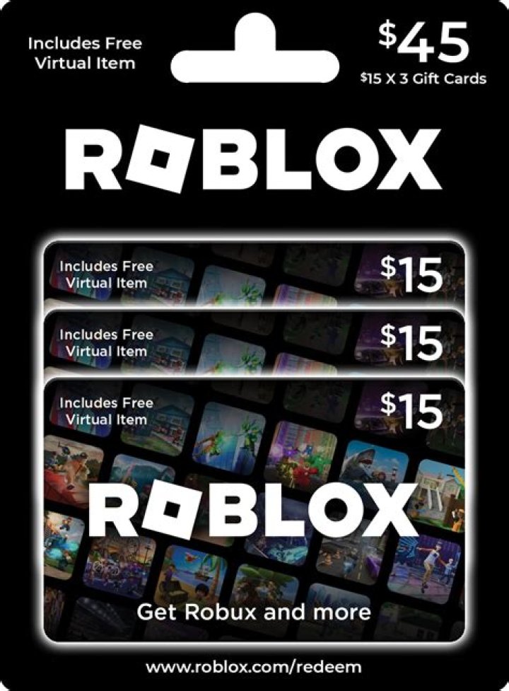How much does a $15 roblox gift card give you