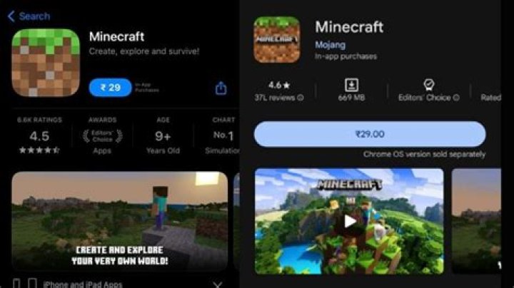 How much is minecraft in the app store