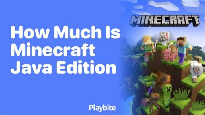 How much is minecraft java edition on pc