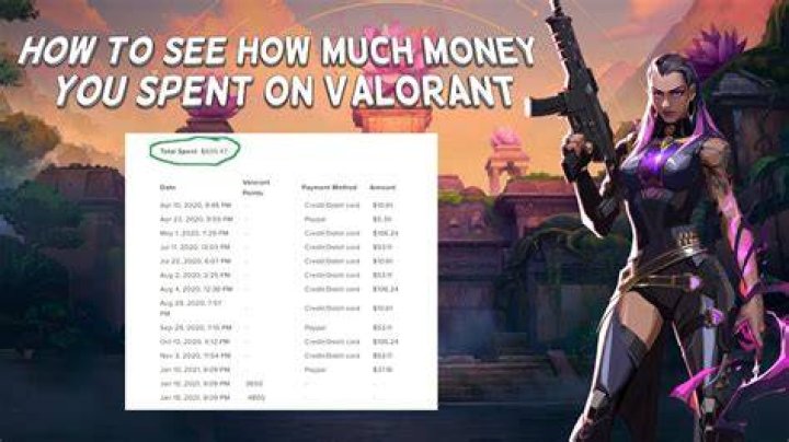 How much money have i spent on valorant