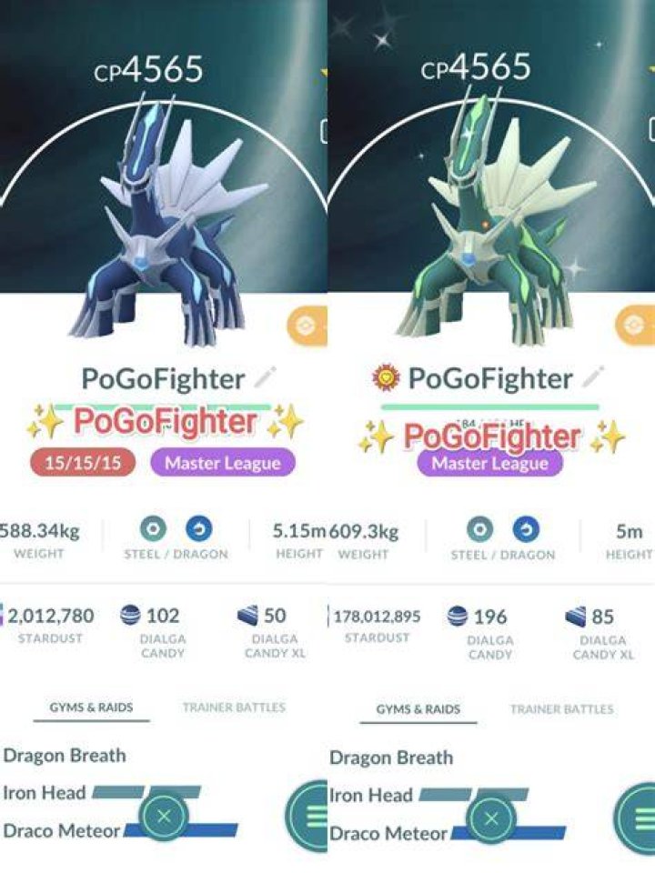 How rare is shiny dialga pokemon go