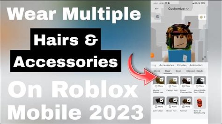 How to add two hairs on roblox mobile