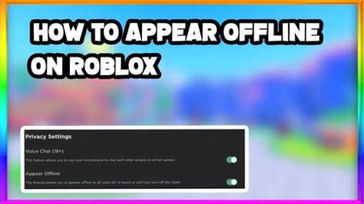 How to appear offline in roblox