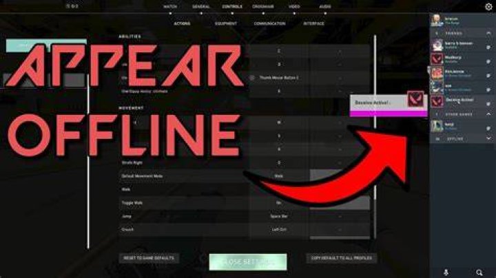 How to appear offline in valorant