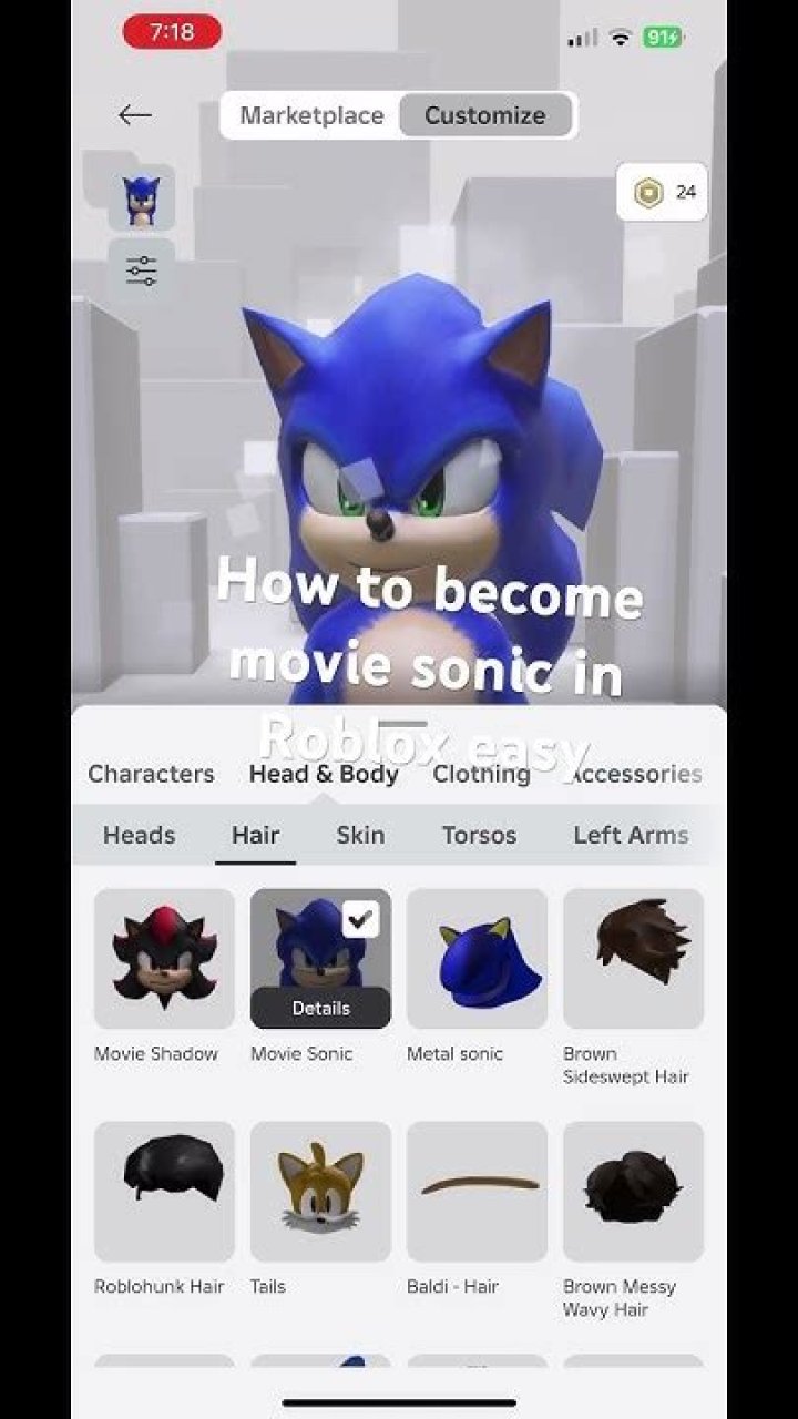 How to be sonic in roblox