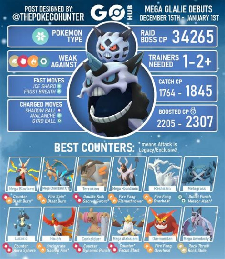 How to beat glalie pokemon go