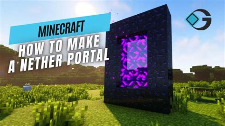 How to build nether portal in minecraft pe