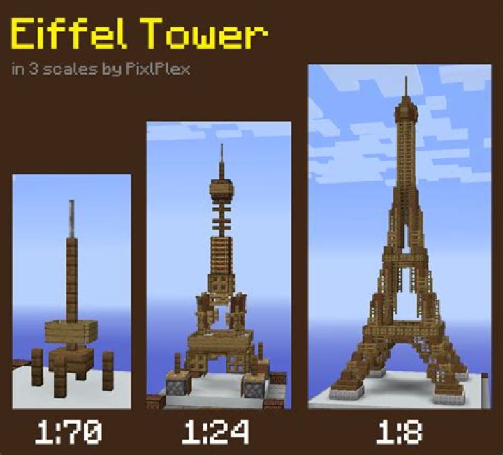 How to build the eiffel tower in minecraft