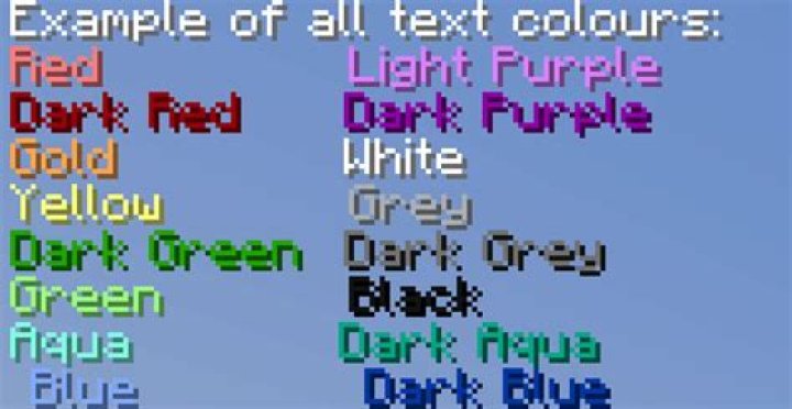 How to change color of text in minecraft