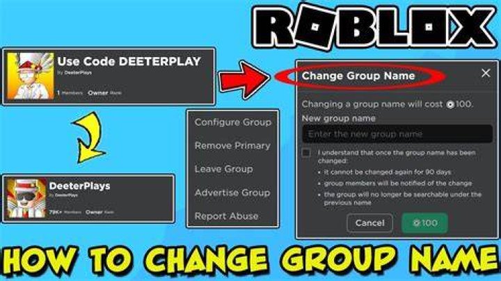 How to change group name roblox
