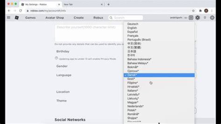 How to change language in roblox