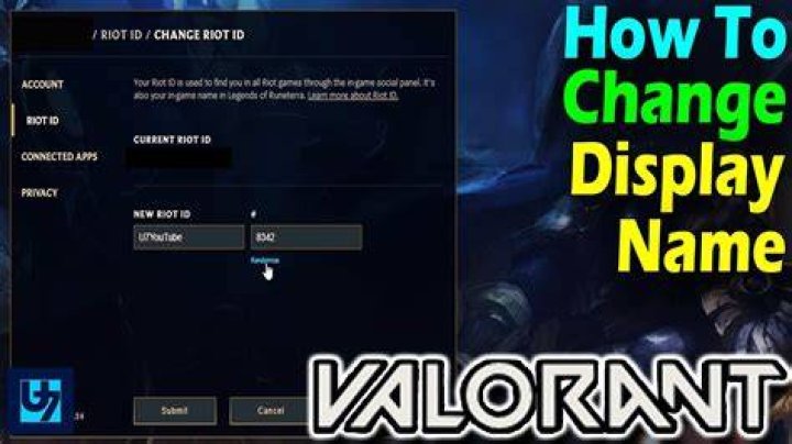 How to change name in valorant