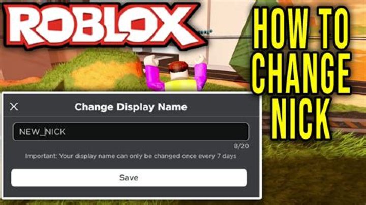 How to change nickname roblox