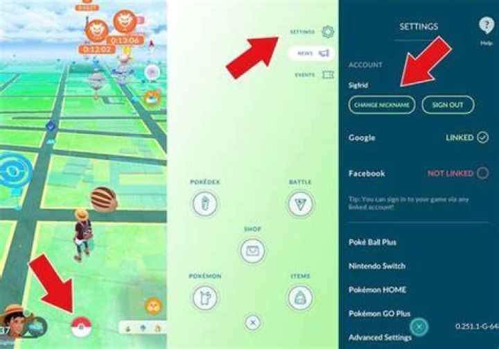 How to change pokemon go account