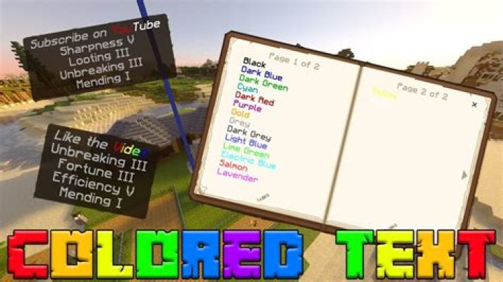 How to change text color in minecraft java
