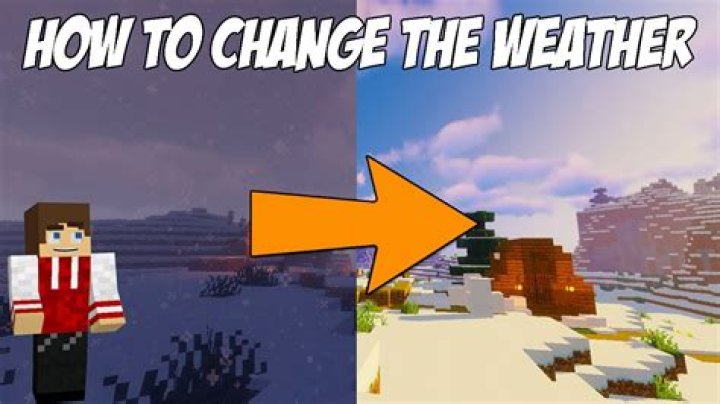 How to change the weather in minecraft pc