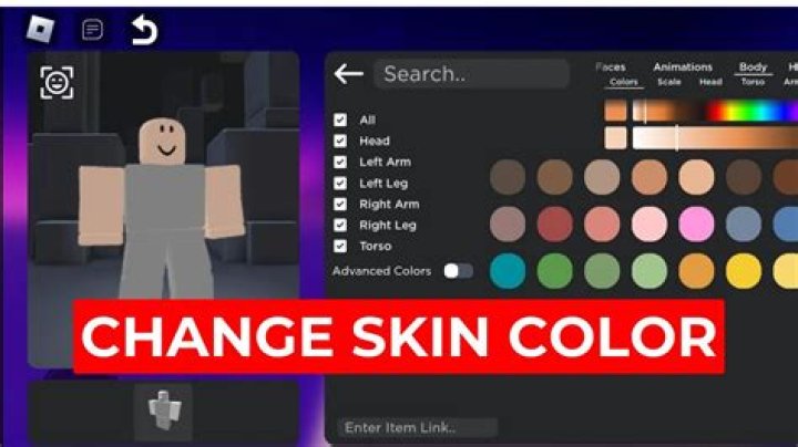 How to change your skin color in roblox 2017