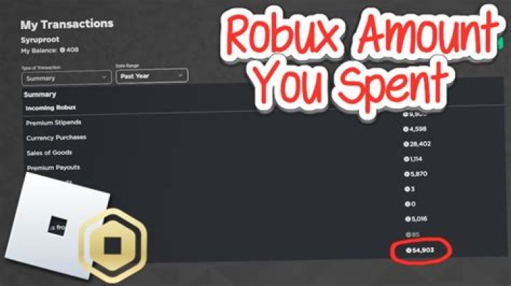 How to check how much robux you spent on roblox