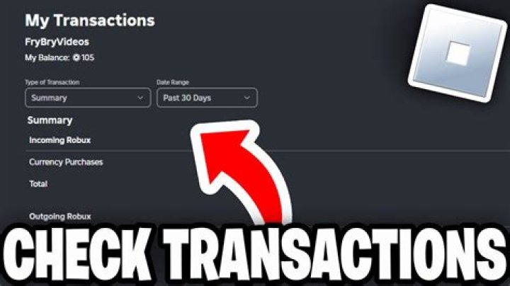 How to check roblox transactions
