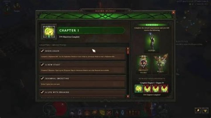 How to check season progress diablo 3