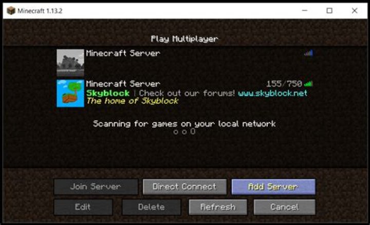 How to connect to a local minecraft server