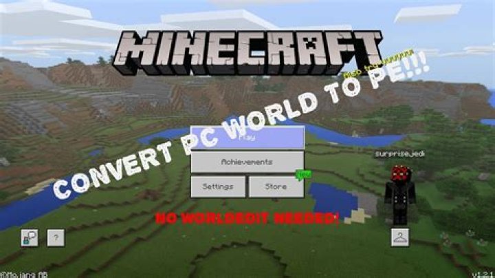 How to convert minecraft pc maps to pe