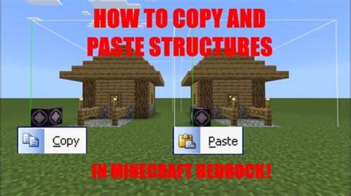 How to copy and paste structures in minecraft