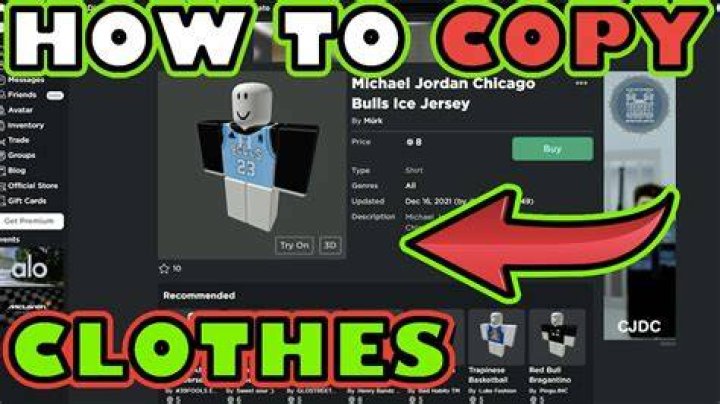 How to copy roblox clothes