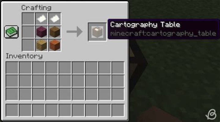 How to craft a cartography table in minecraft
