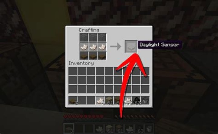 How to craft a daylight sensor in minecraft