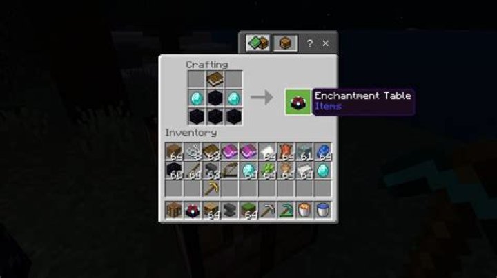 How to craft a enchantment table in minecraft