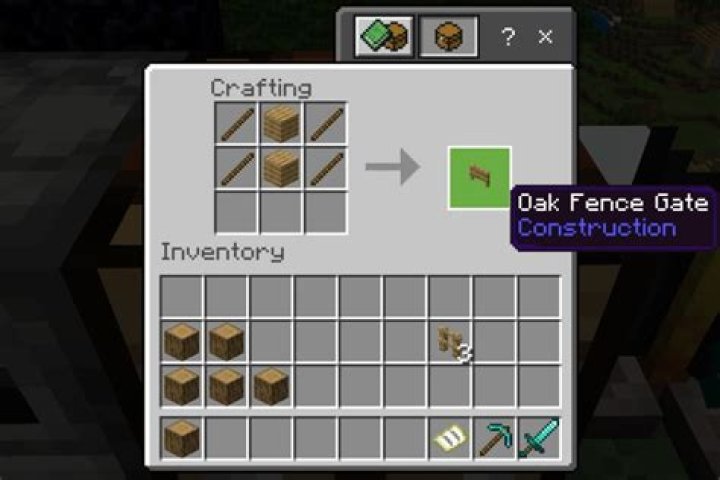 How to craft a fence gate in minecraft