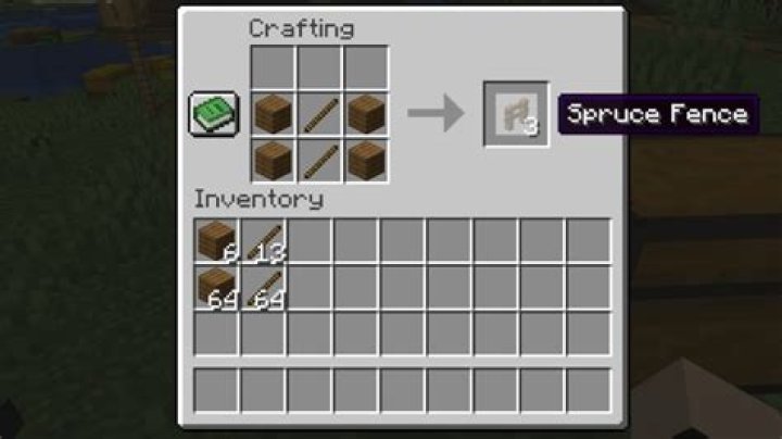 How to craft a fence post in minecraft
