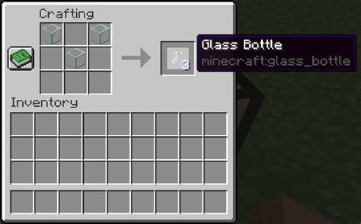 How to craft a glass bottle in minecraft