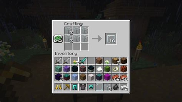 How to craft a glass pane in minecraft