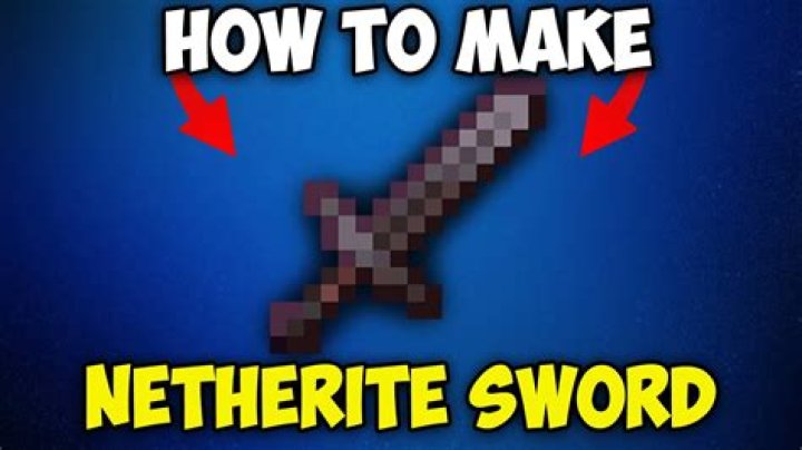 How to craft a netherite sword in minecraft