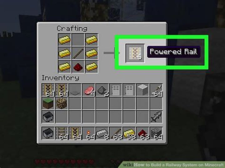 How to craft a railroad track in minecraft