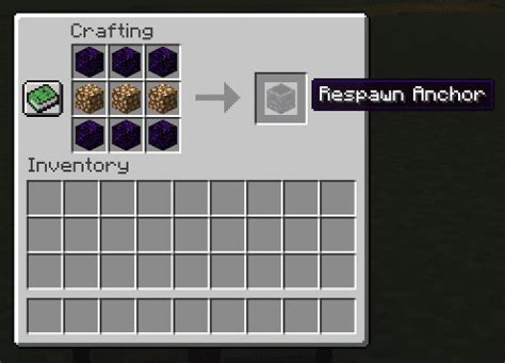 How to craft a respawn anchor in minecraft