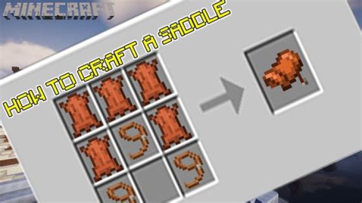 How to craft a saddle in minecraft 2020