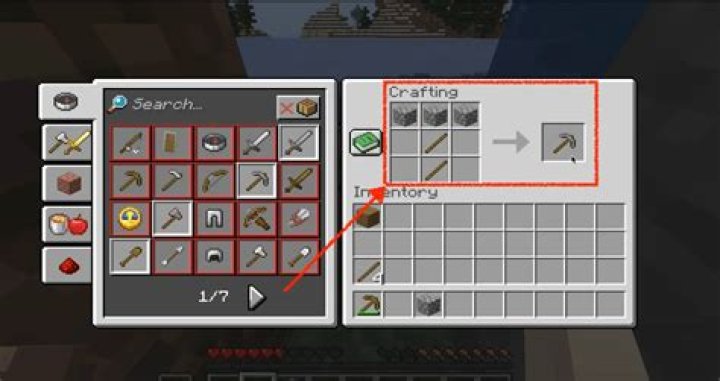 How to craft a stone pickaxe in minecraft