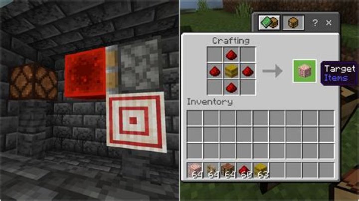 How to craft a target block in minecraft