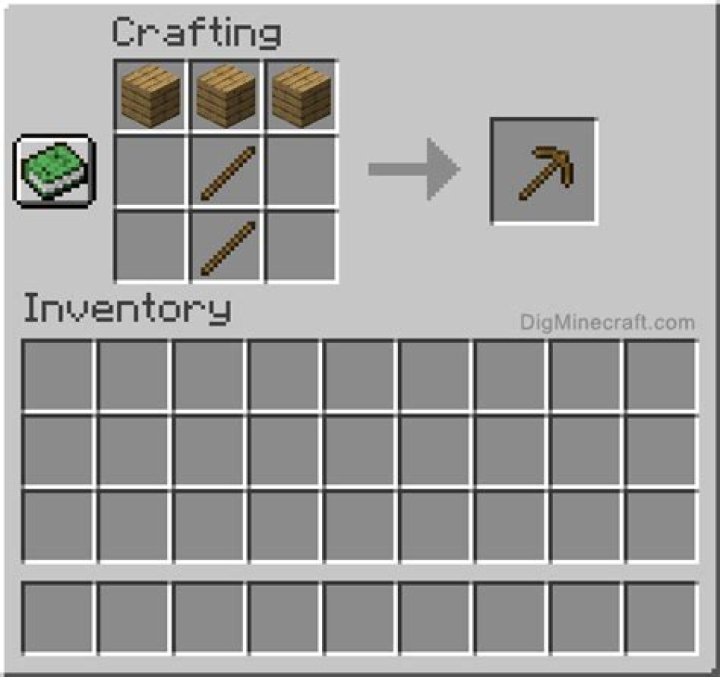How to craft a wood pickaxe in minecraft