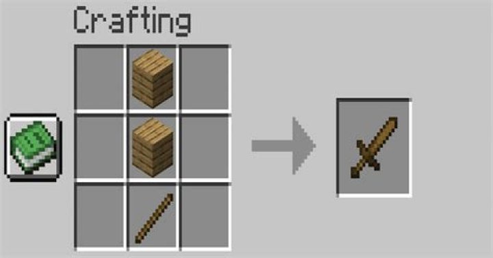 How to craft a wood sword in minecraft
