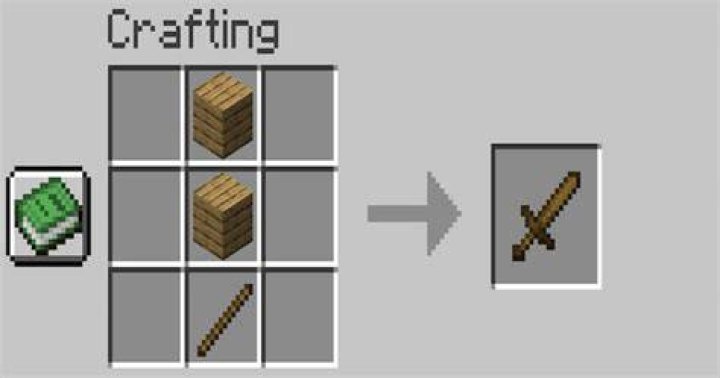 How to craft a wooden sword in minecraft